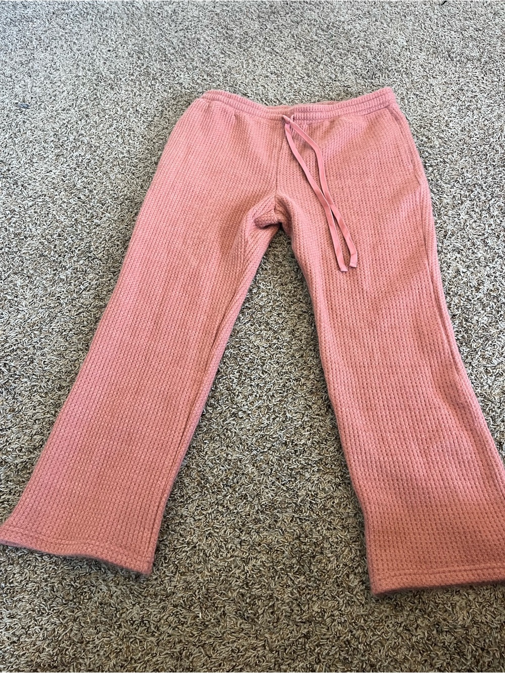Fashion Nova Dusty Rose Waffle Knit Pants